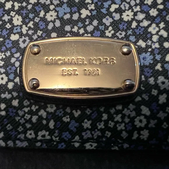 Michael Kors Blue Floral Women's bifold wallet - Picture 4 of 4
